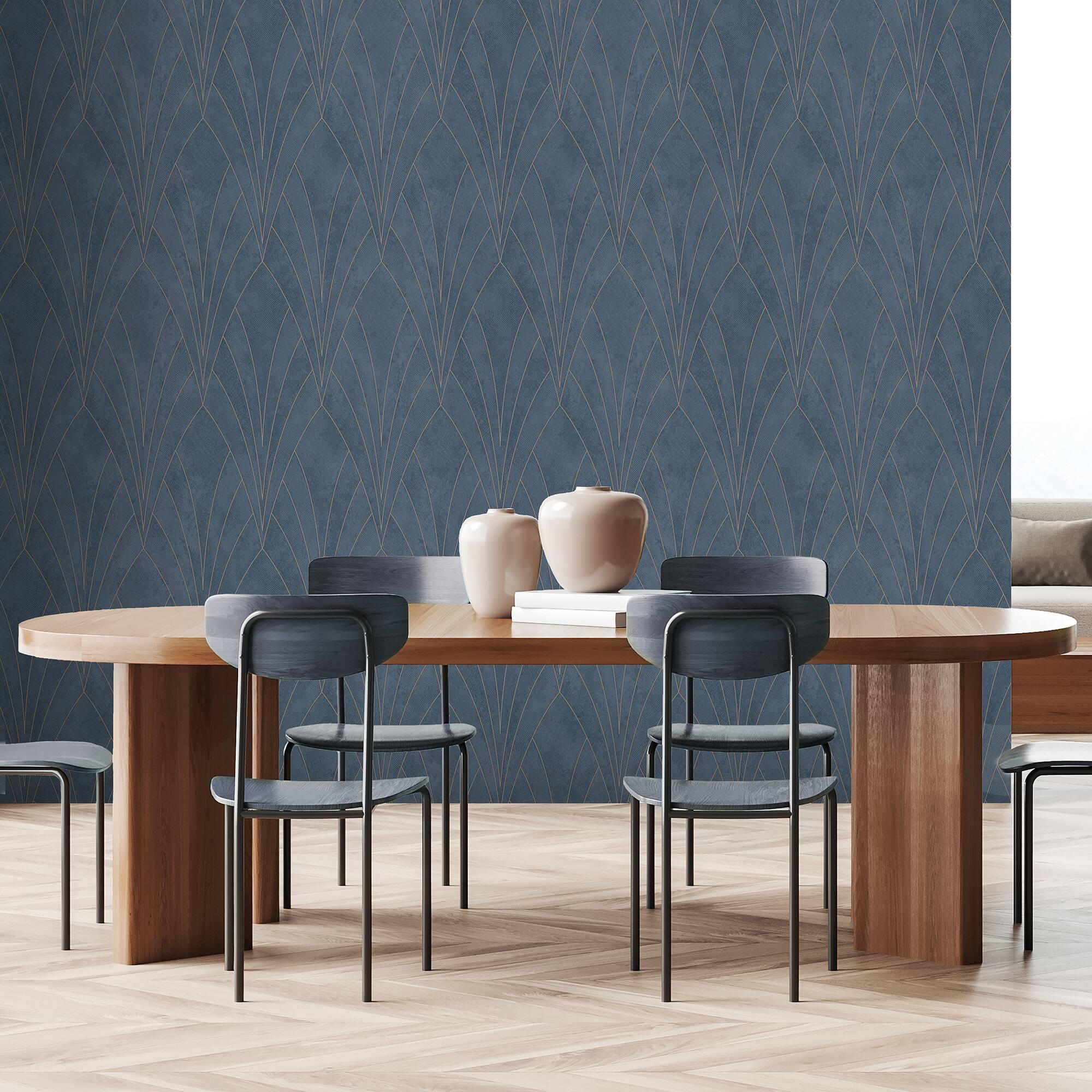 Designs Direct Art Deco Fan Texture Ground Wallpaper